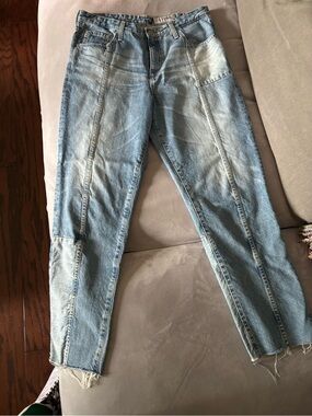 Ag Adriano Goldschmied Light Wash Denim Ankle Jeans